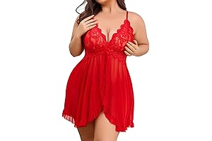 Captivating Curves: Plus-Size Red Lingerie for Women