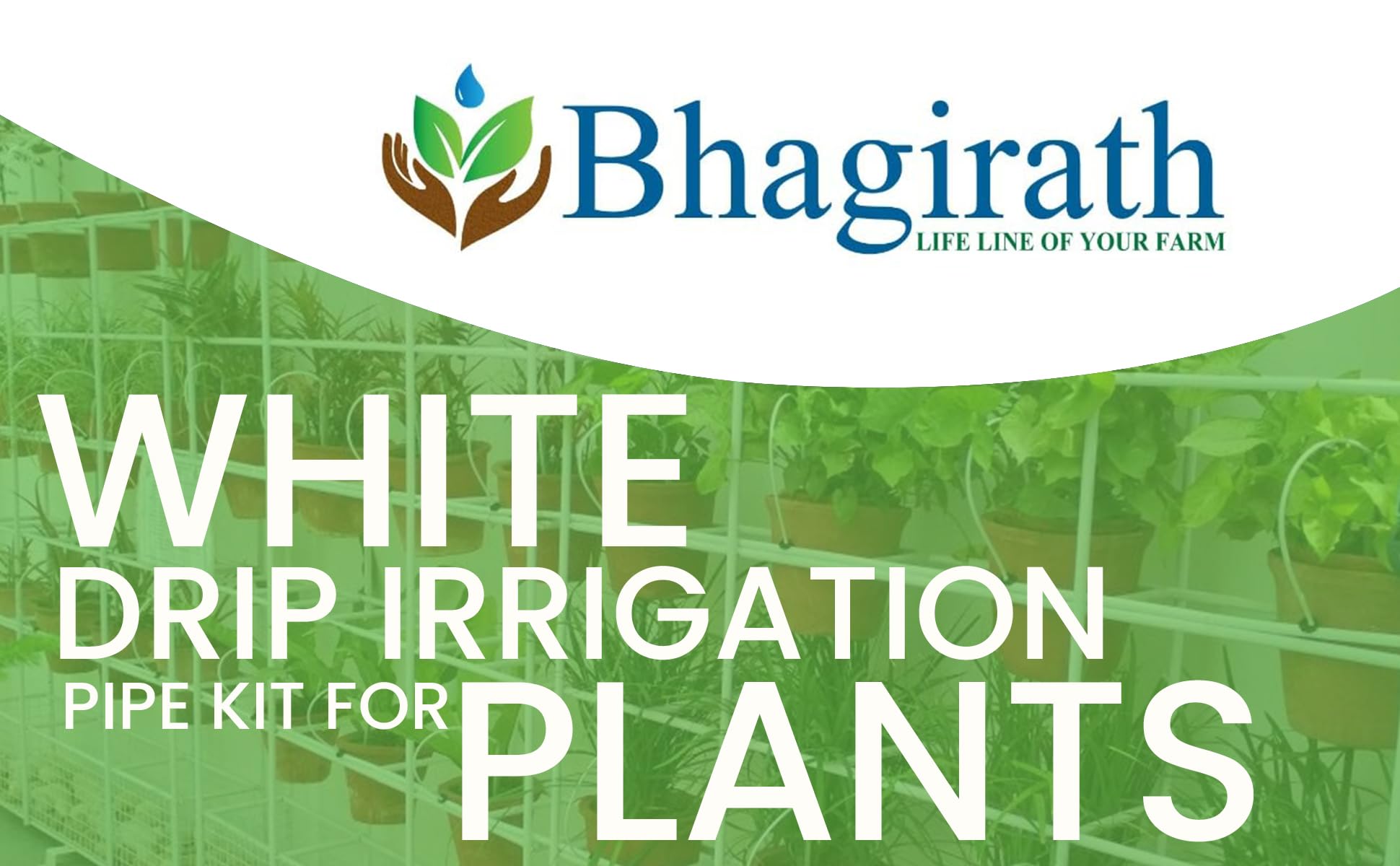 BHAGIRATH-White Drip Irrigation Pipe Kit for Plants | Complete Drip Watering System for Home Garden, Balcony, and FarmingIrrigation Garden Watering Drip Kit (20 Plants) - Image 3 thumbnail