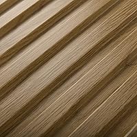 Vista 8 de Art3d Panel de pared de listones, panel texturizado acanalado 3D 12-Azulejos 19.7 x 19.7 pulgadas. - Nogal