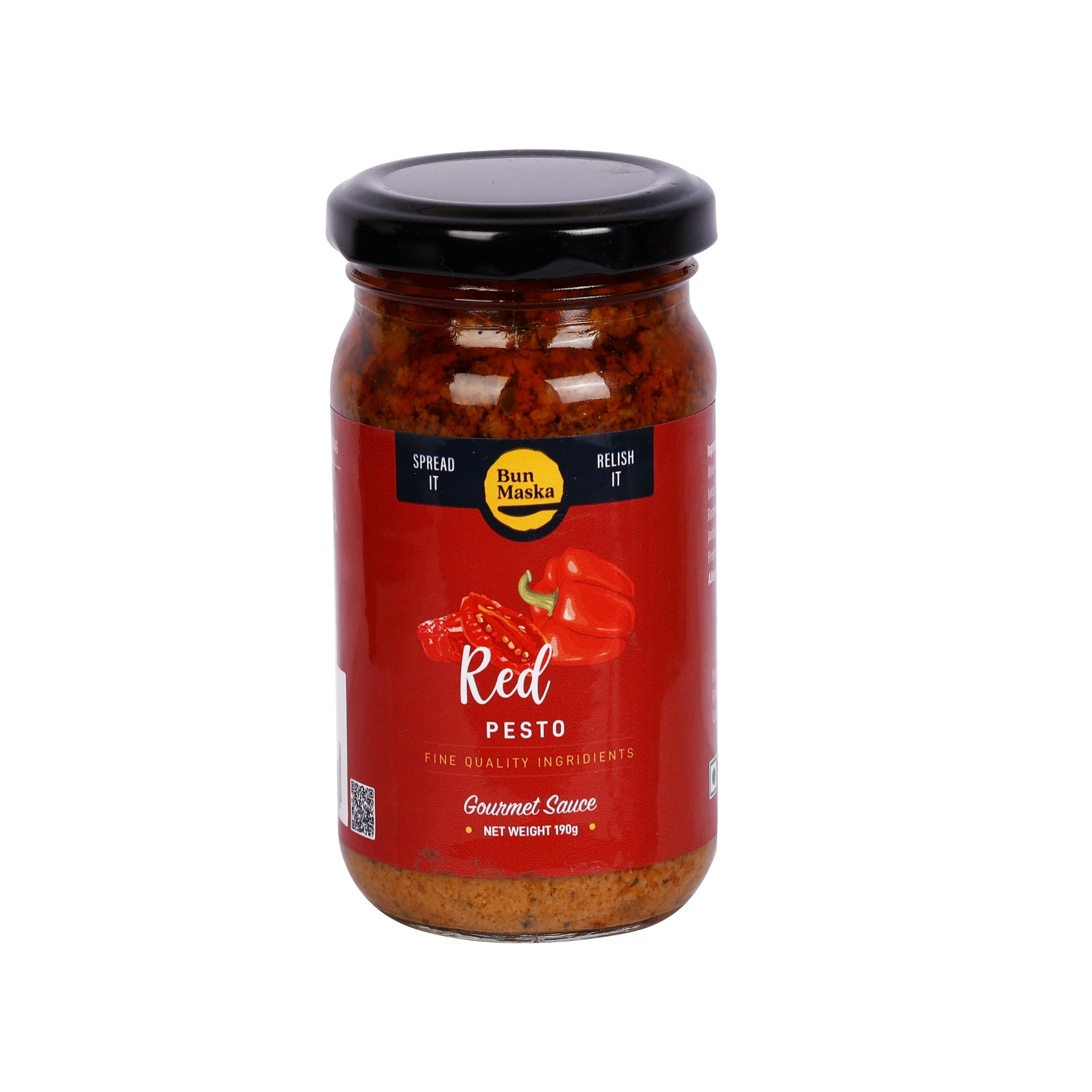 Bun Maska Red Pesto Sauce | With Goodness of Fresh Sun Dried Tomato | Slow Roasted Red Peppers Pasta Sauce | Transform to an Italian Chef | Healthy | Perfect as Cooking Sauce, Dip or Marinade (190g) (B09ML3JGC7) Amazon Price History, Amazon Price Tracker