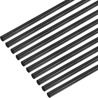 MMETERXITY 10-Pack 300mm x 4mm Carbon Fiber Rods - Lightweight Solid Matte Poles for RC Planes, Drones, DIY Crafts & Models