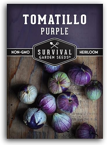 Semilla de tomatillo morado para plantar, 1 paquete con instrucciones para plantar y cultivar tomate de cáscara mexicana rara en el huerto de tu disponible en Yaxa Costa Rica