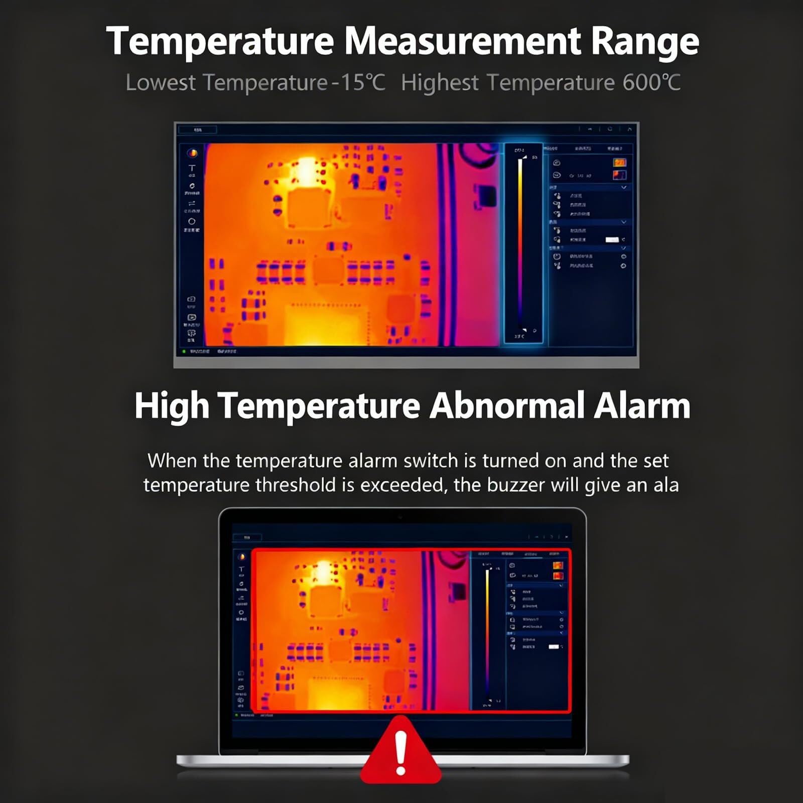 Analizzatore termocamera, strumento diagnostico PCB con confronto a doppia scheda, telecamera termica macro, test di temperatura alta/bassa per risoluzione dei problemi del circuito stampato