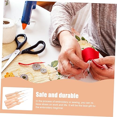 Miniatura 7 de EXCEART 10 piezas de aguja de pinchar hilo 3D herramienta de tejer herramientas de fieltro kits de herramientas de fieltro aguja de fieltro de lana