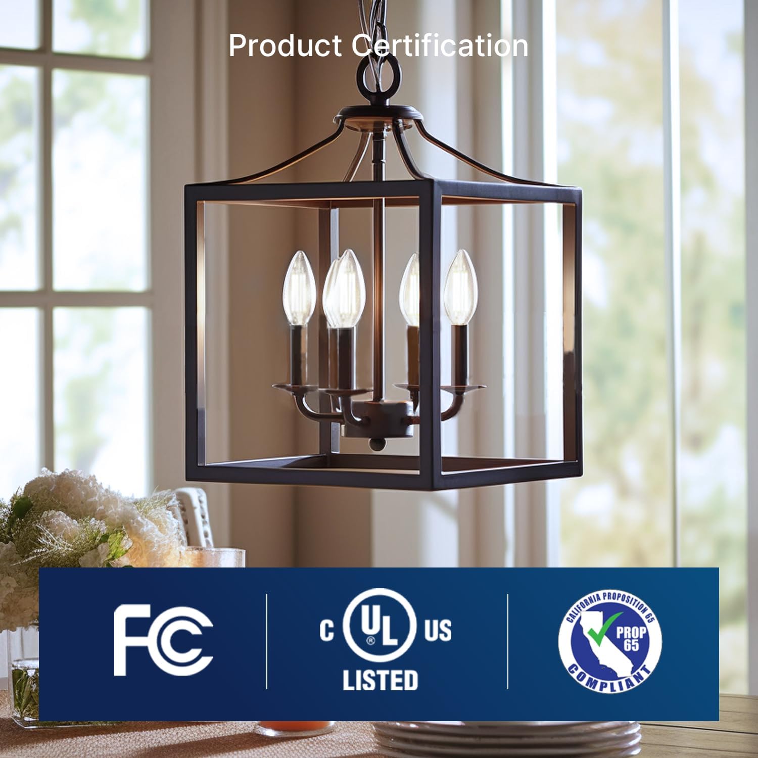 FLSNT 60W Equivalent LED Chandelier Light Bulbs, E12 Base, Clear B11 LED Filament Candelabra Bulbs, 5000K Daylight, 500LM, 10 Pack, Non-Dimmable, CRI82
