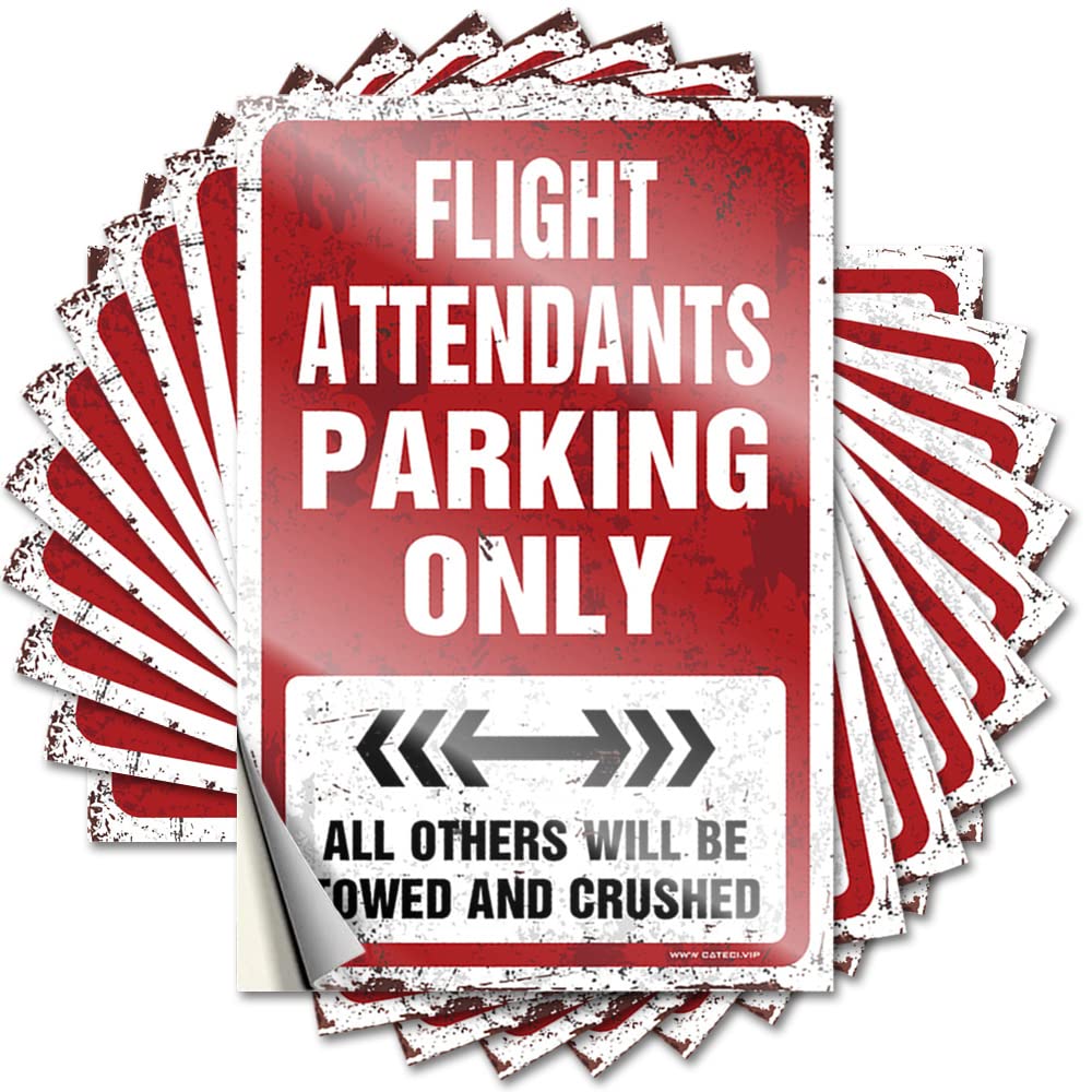 Guest, Stickers Dart Laptop Flight Attendants Parking Only | Aesthetic Waterproof Vinyl Stickers(8X12CM)