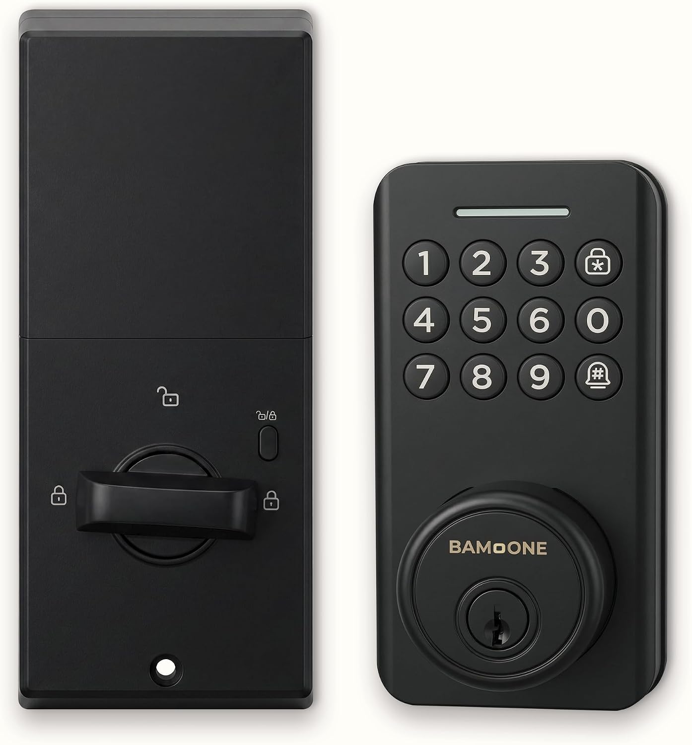 Keyless Keypad Deadbolt, Password & Bluetooth App, Matte Black | 200 Access Codes, 5 Admins, Auto-Lock Security, Anti-Peeping Protection, USB Backup Power, Durable Aluminum Alloy