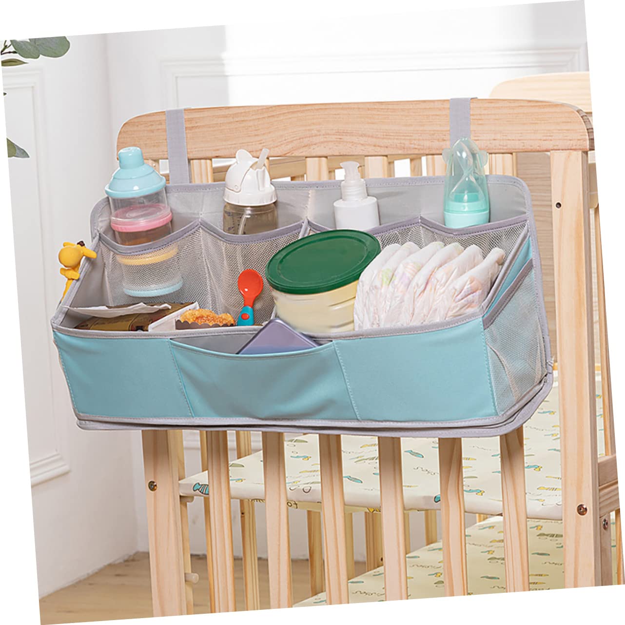 Hängende Windelaufbewahrung Aus Oxford Pp-Material Leicht Aber Robust Bietet Platz Für Windeln Puder Fläschchen Und Andere Babyartikel Für Wickeltisch Und Kinderbetten
