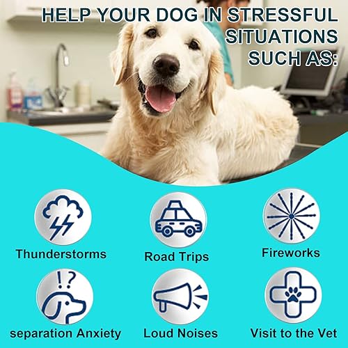 Miniatura 3 de MXCZBSM Golosinas calmantes para perros  110 unidades masticables calmantes de cáñamo para perros  Alivio de la ansiedad y el estrés del perro