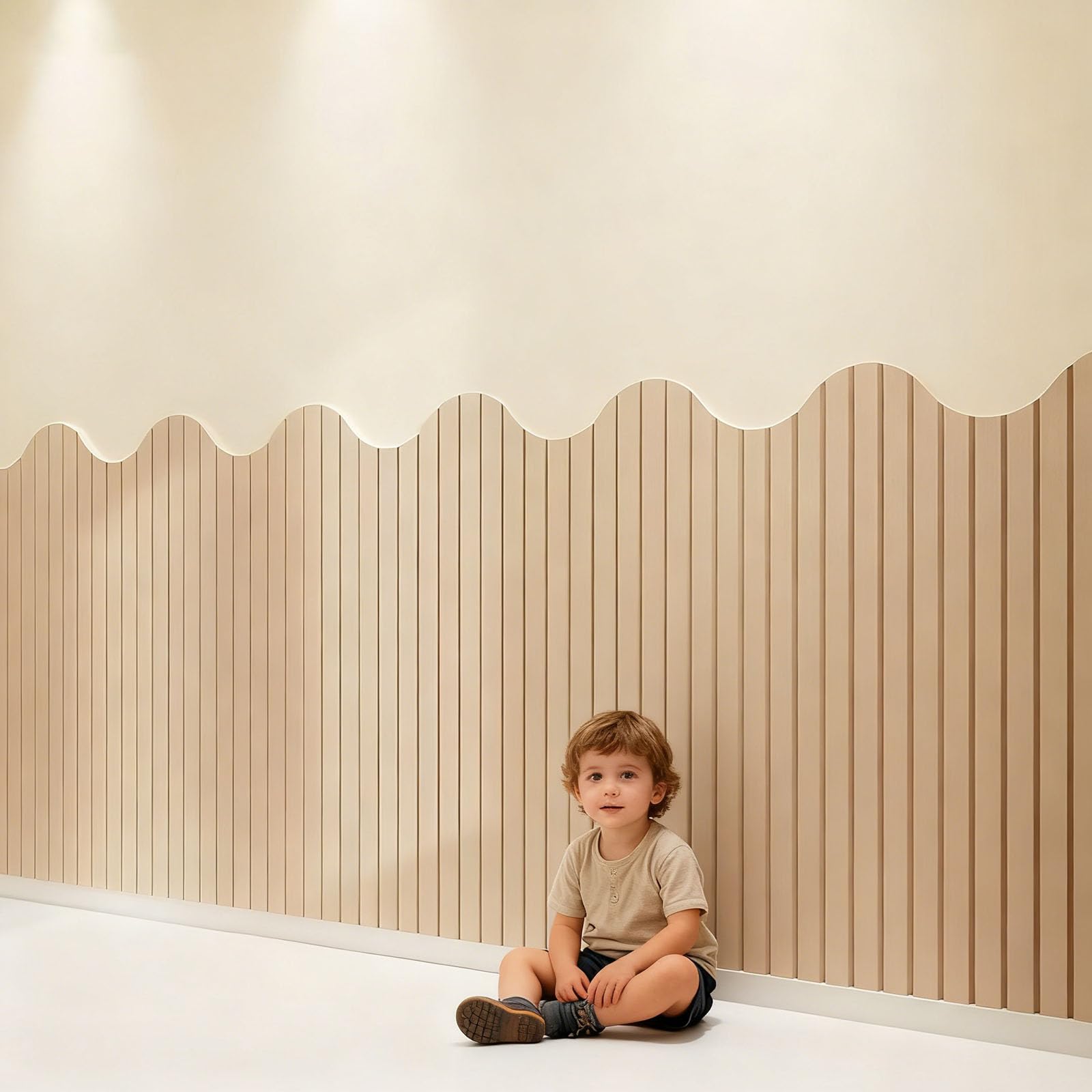 3D Self-Adhesive Wall Panels, Felt Wall Panels Anti-Collision Wall Cushions Padded with Foam, Wall Cushions for Wall Decoration in School, Home and Office,brown,60x 240 cm