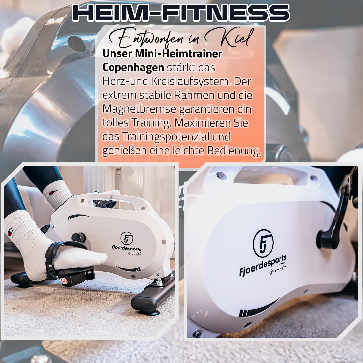 Arm- und Beintrainer, Mini-Heimtrainer, Bewegungstrainer, Training im Home-Office, mit Trainingsdisplay, Hometrainer, Verschiedene Widerstandsstufen, Seniorentrainer