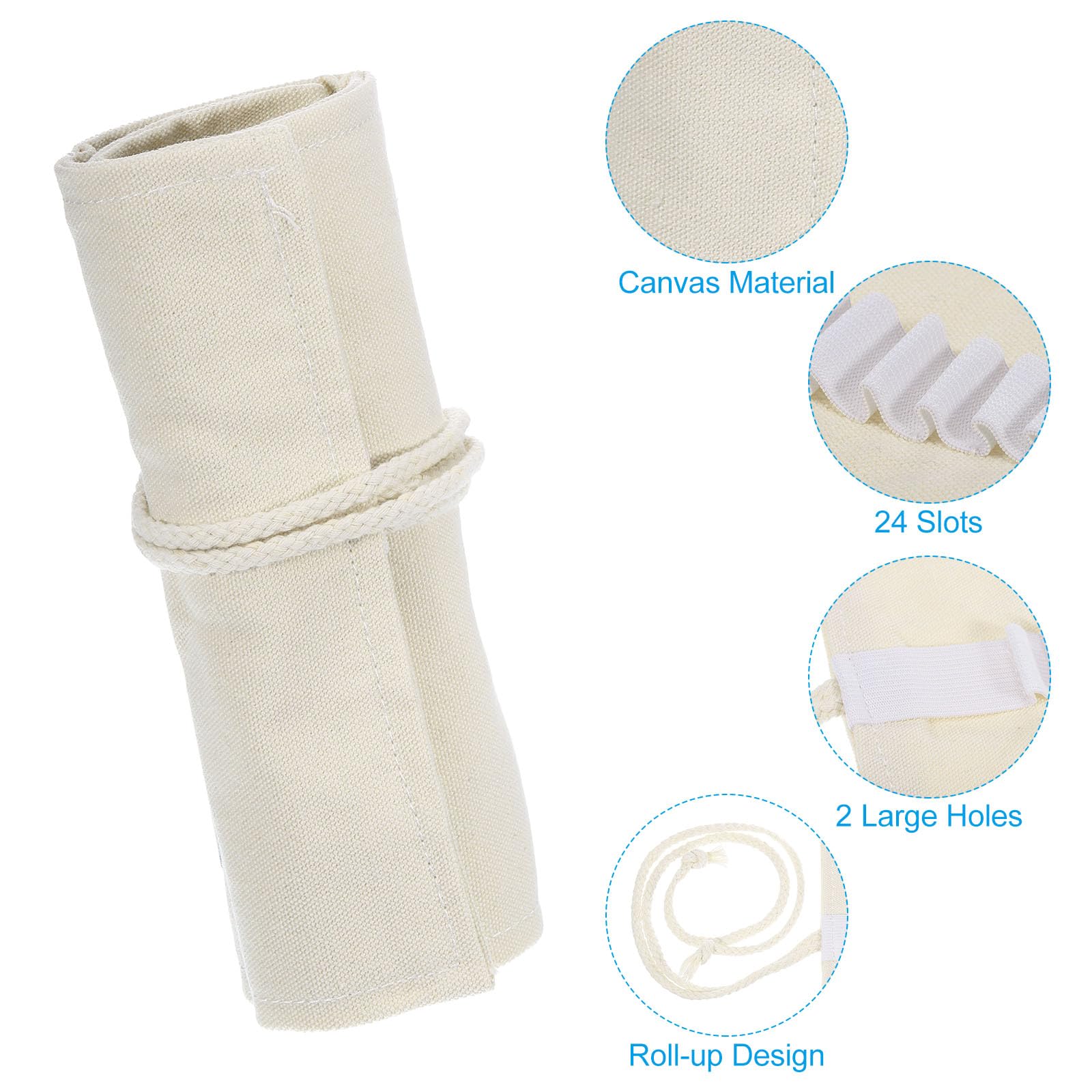 PATIKIL Handmade 24 Slots Roll Up Pencil Case - Image 3