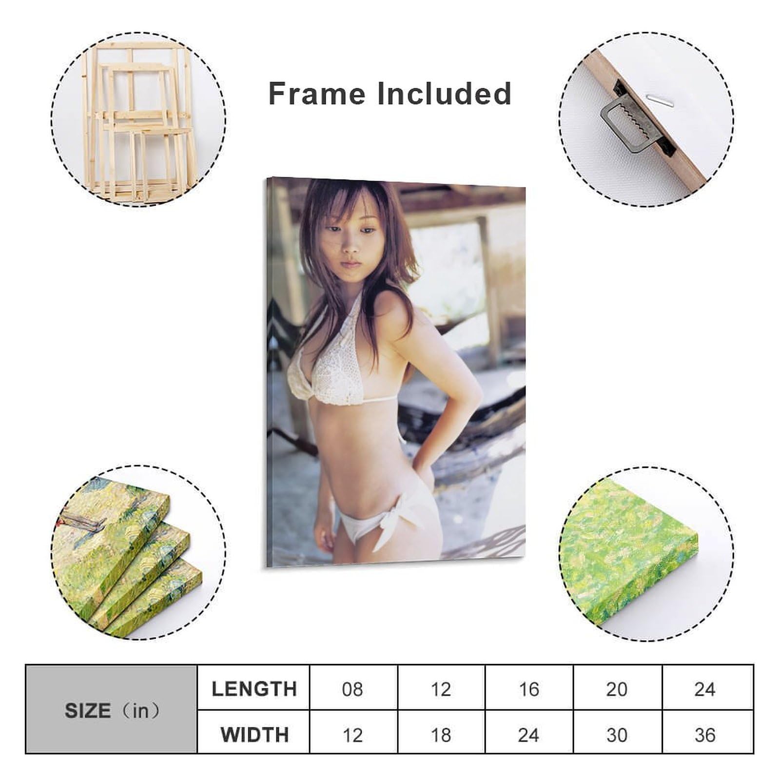 Amazon.co.jp: 安倍なつみグラビア水着画像写真ポスター21 キャンバス