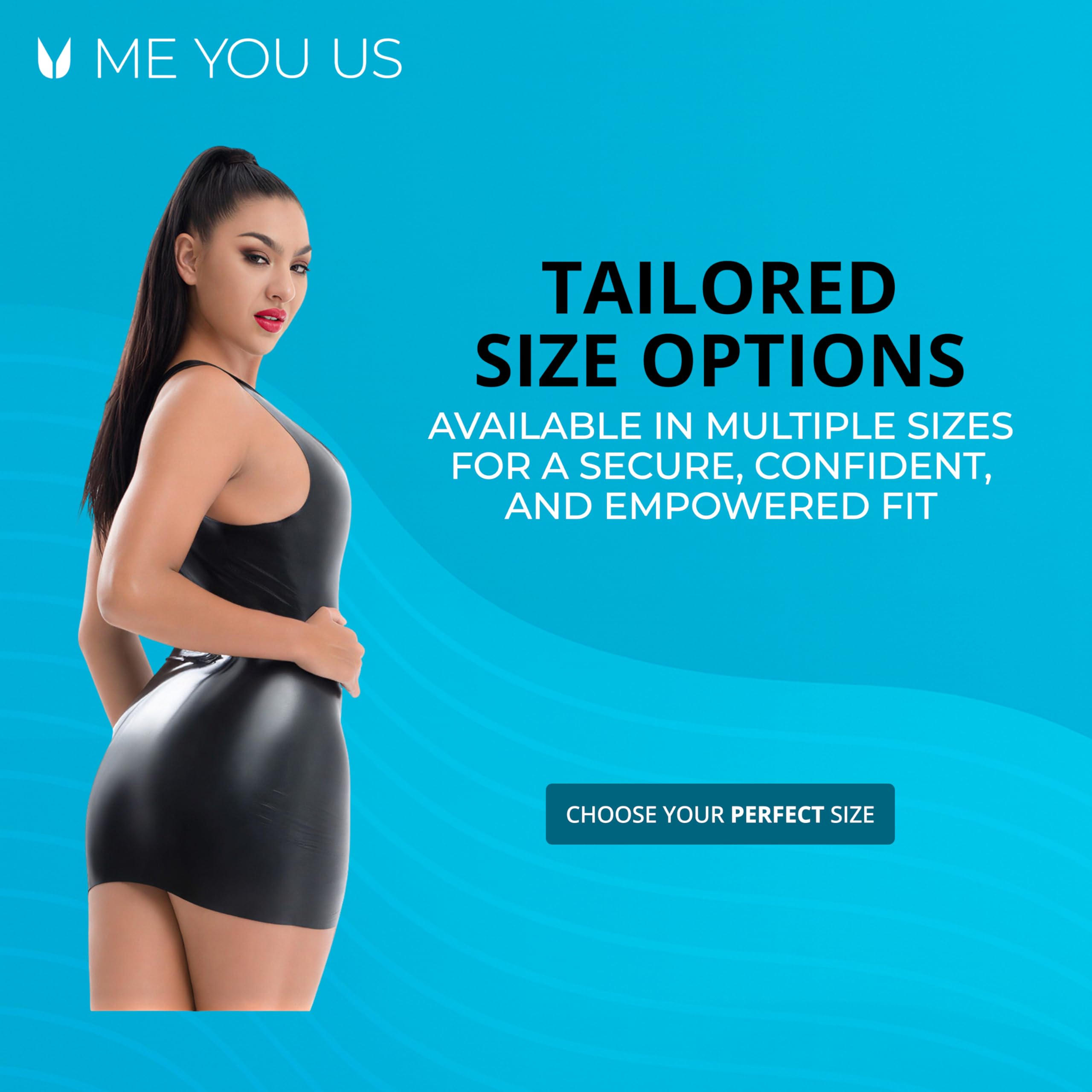 ME YOU US - Mini-robe en latex - Vêtements fétiches, noir