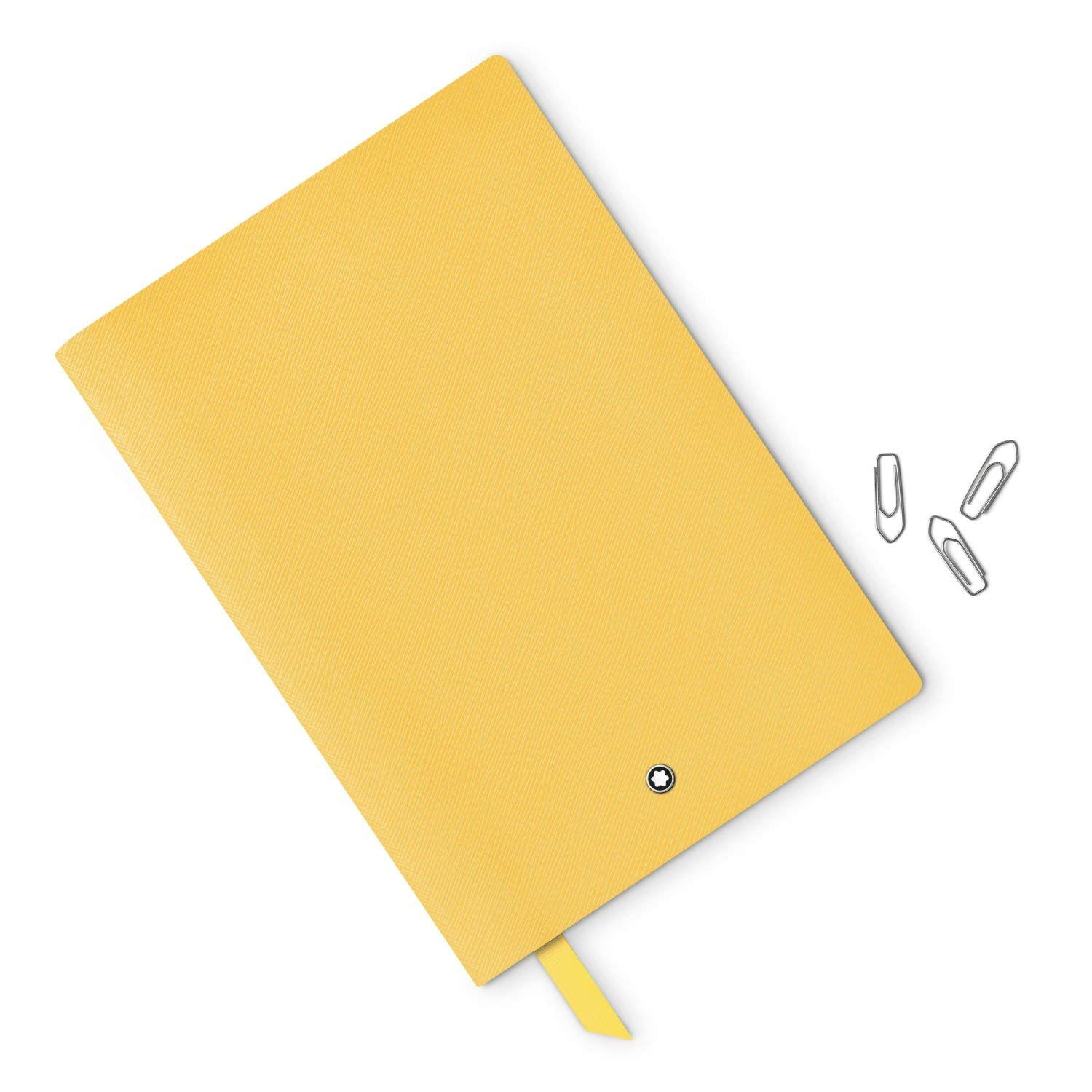 Montblanc Notebook #146, leather cover, yellow, lined pages, 21 x 