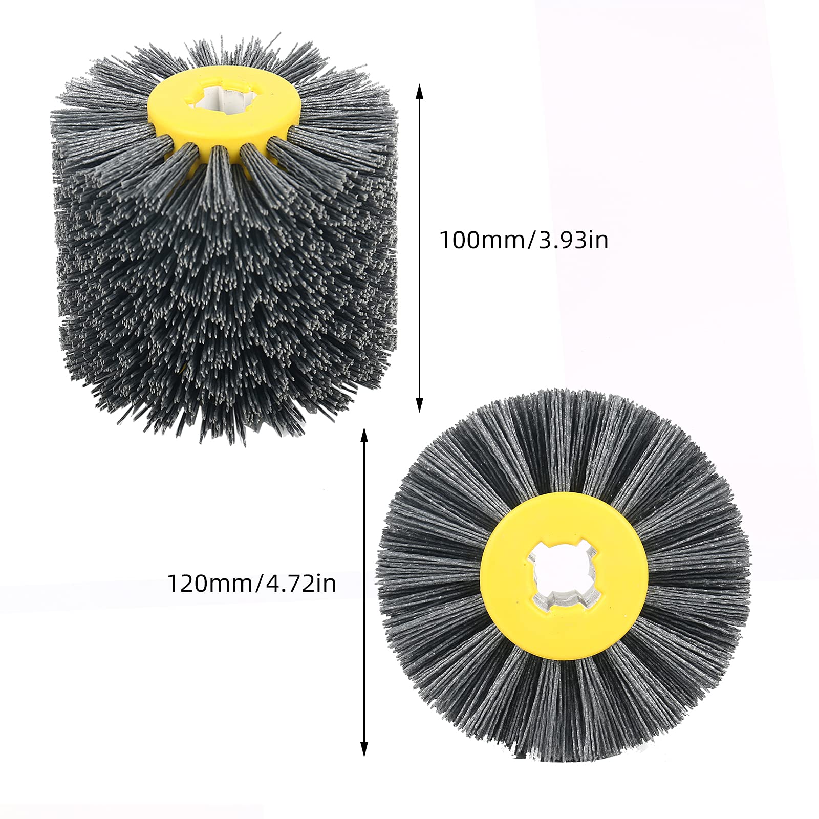 Spazzola a Disco for lucidatura, Spazzola for lucidatura, Spazzola in Nylon, Spazzola for Estrazione Fili, lucidatura for spazzole in Legno, Macchina Satinata, Spazzola abrasiva Nera n. 240