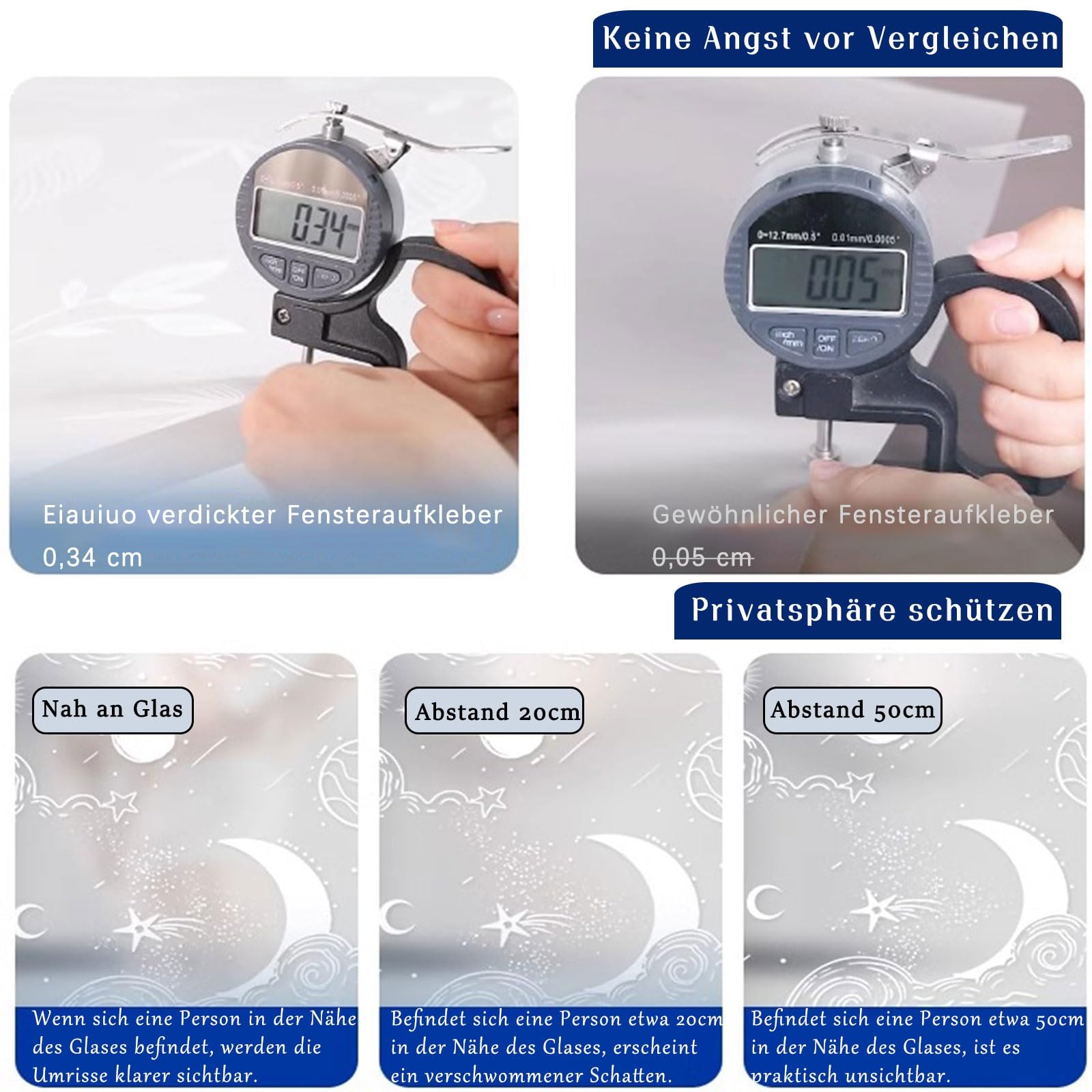 Sichtschutzfolie für Fenster Blickdicht mit Muster Fensterfolie PVC Milchglas Folie Statisch Haftend Anti-UV Ohne Kleber Wiederverwendbar Selbstklebende Dekor Folie für Wohnzimmer Schlafzimmer