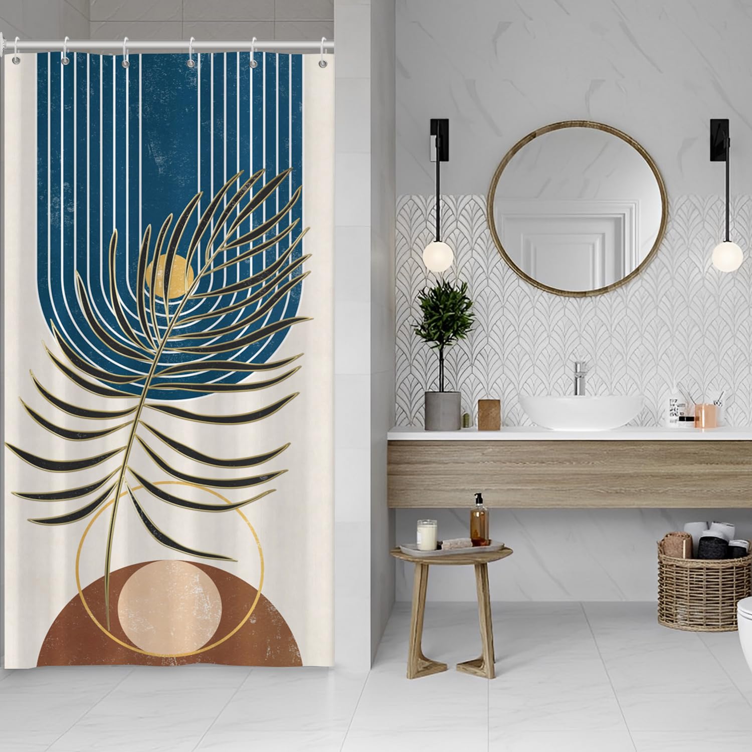 ASDCXZ Boho Shower Curtain 90x180 cm