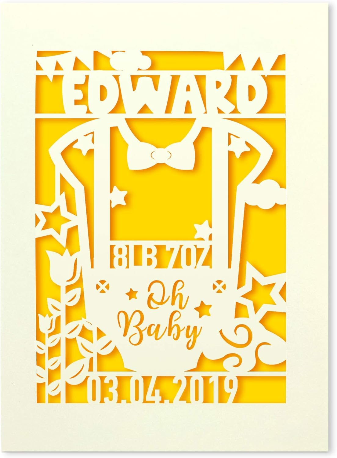 Personalsed Kds Brthday Card Laser Paper Cut Greetng Cards | Etsy UK