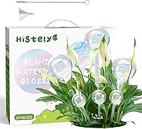 Vista 8 de Globos de Riego para Plantas, 4 Piezas de Color Degradado Arcoíris Iridiscente de Vidrio Transparente en Forma de Hongo con Picos de Riego