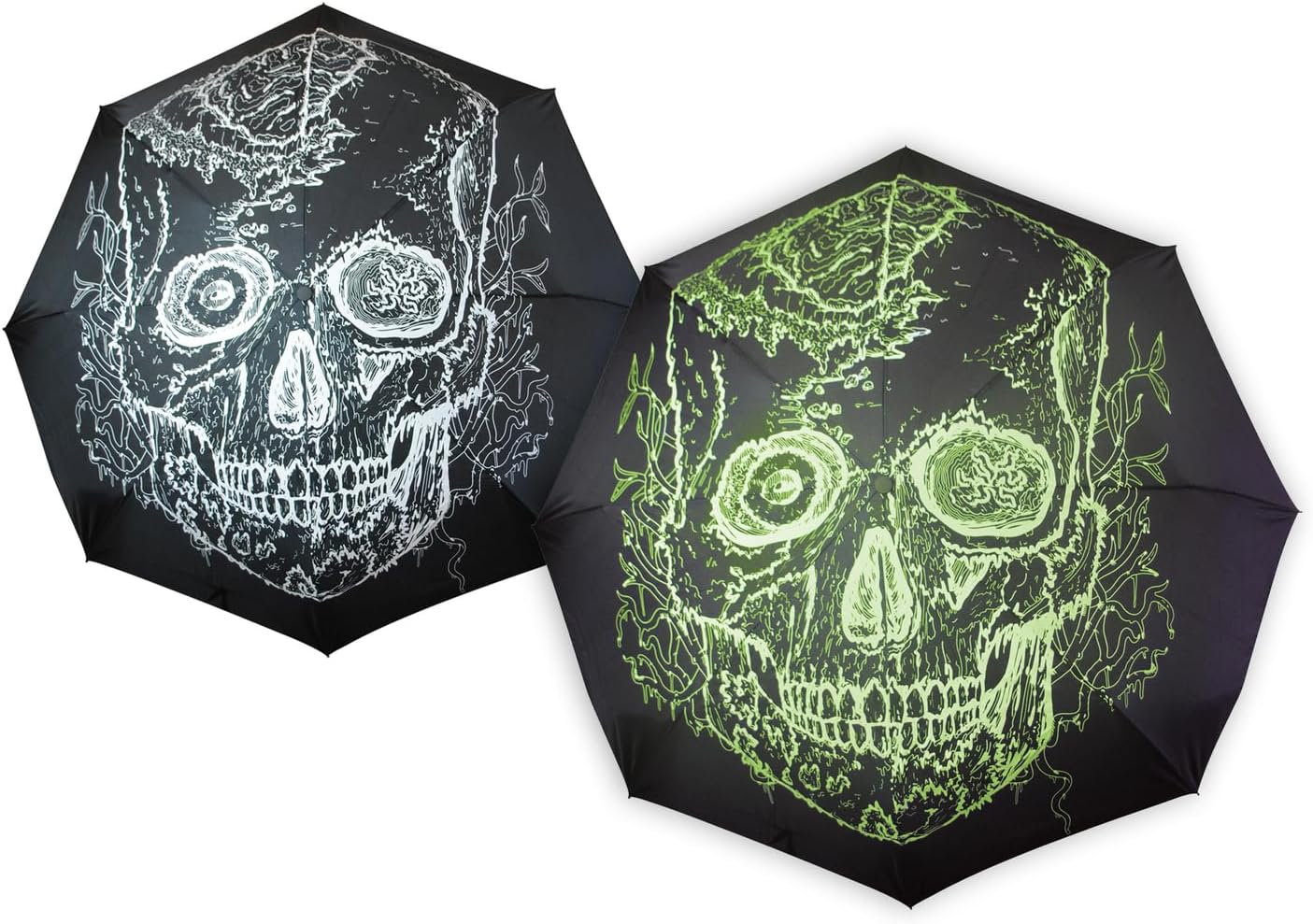 Skull Umbrella Glow in The Dark