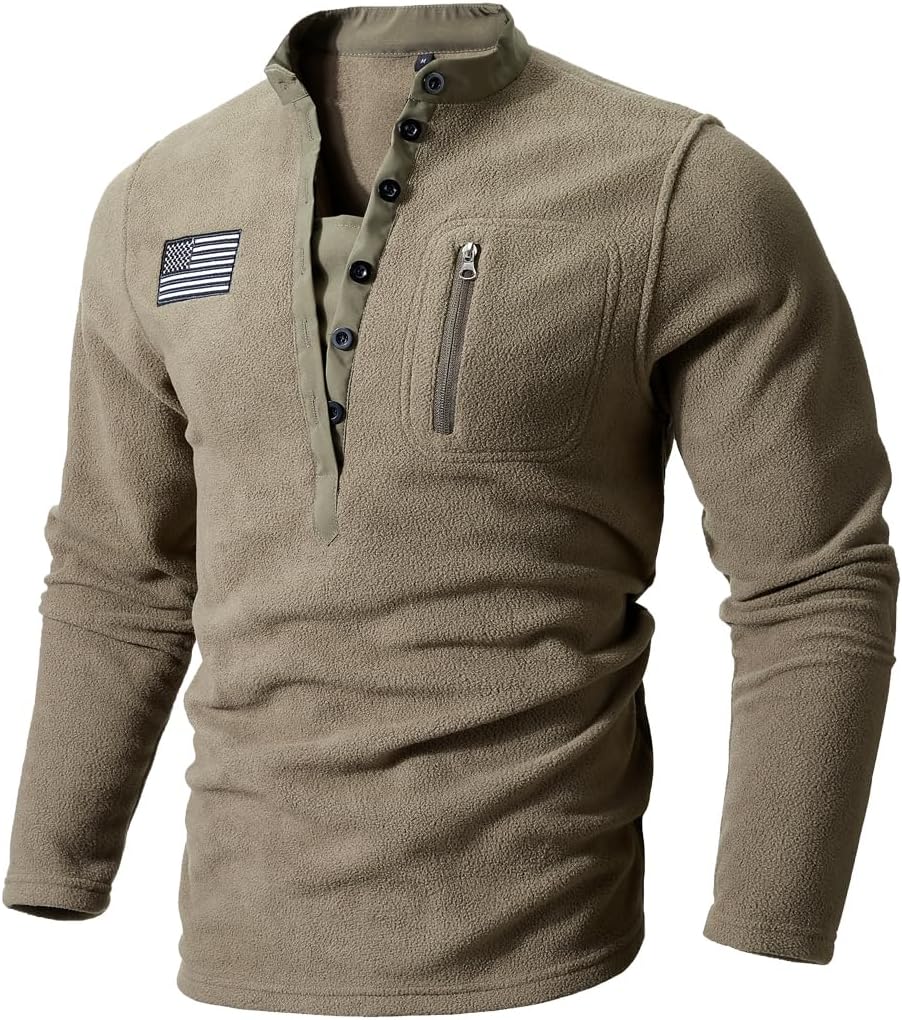 HARGLESMAN Mens Fleece Sweatshirts American Flag Patriotic Tactical Pullover - Image 2