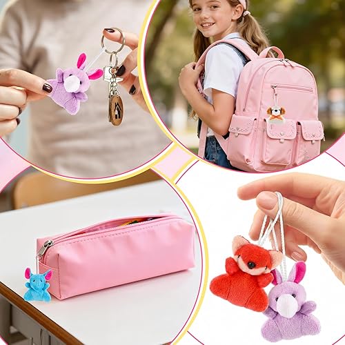 Miniatura 6 de 24 paquetes de regalo para el día de San Valentín con mini juguetes de animales de peluche, tarjetas de San Valentín para la escuela de los niños,