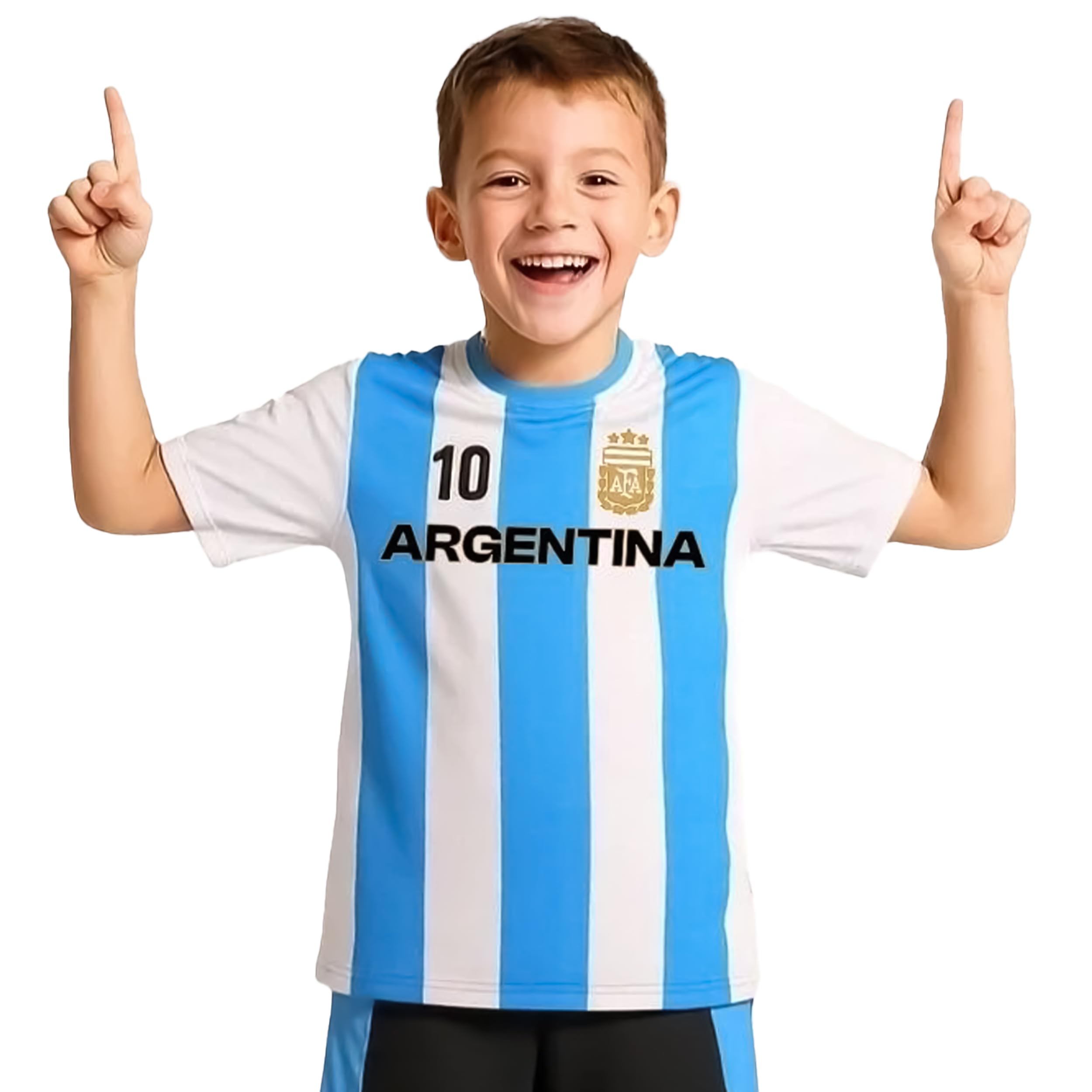 Icon Sports Officially Licensed Argentine Football Association Game Day Shirt - Unisex Kids