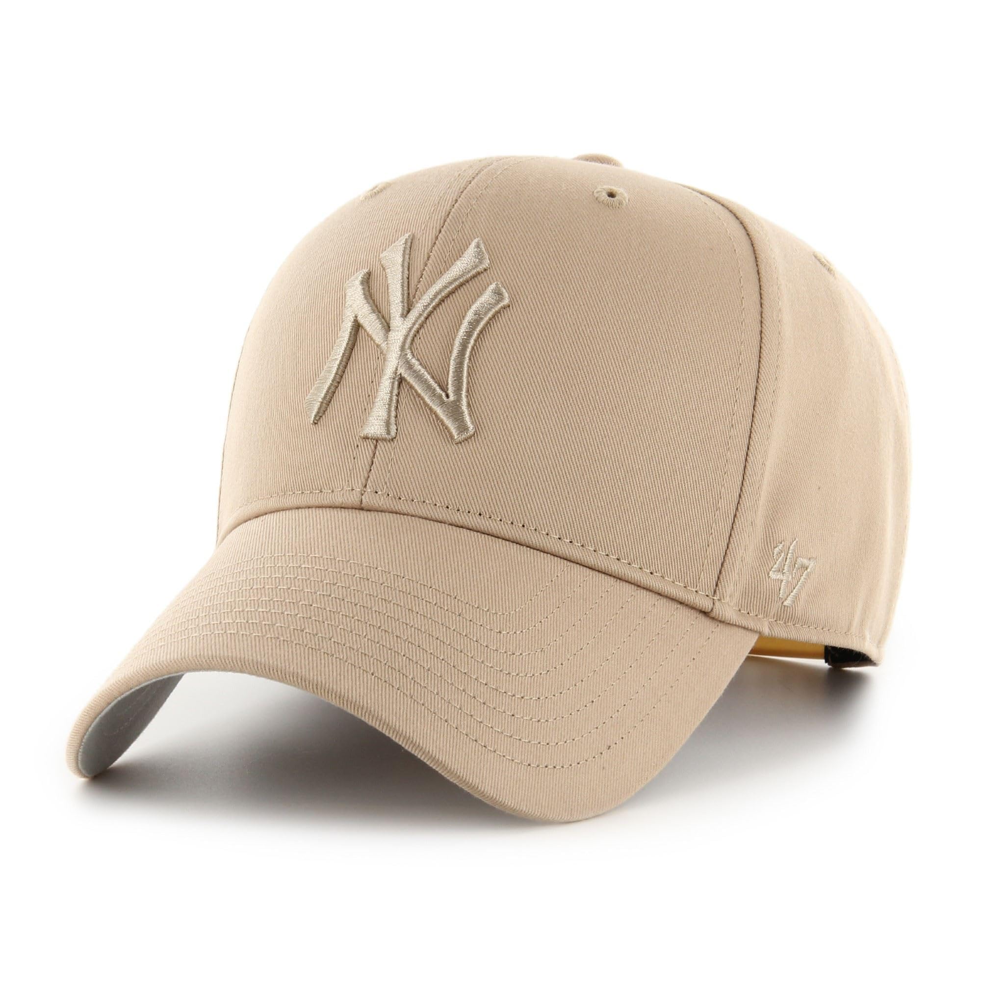 Unisex Khaki 47 Brand Adjustable Cap - Mlb Basic New York Yankees