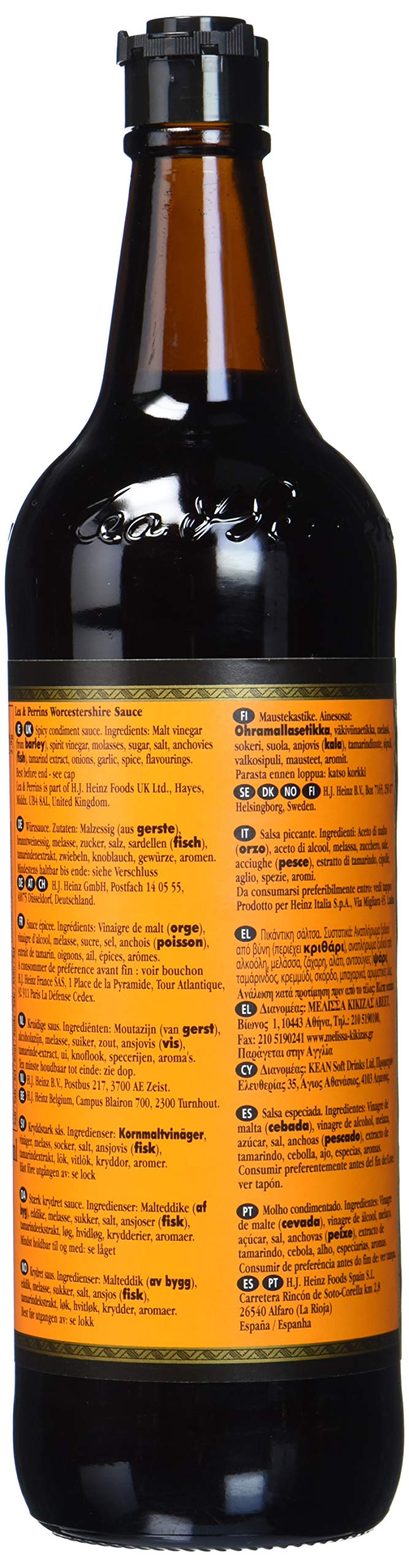 Lea & Perrins Worcestershire Sauce, Glasflasche, 6er Pack (6 x 568 ml)