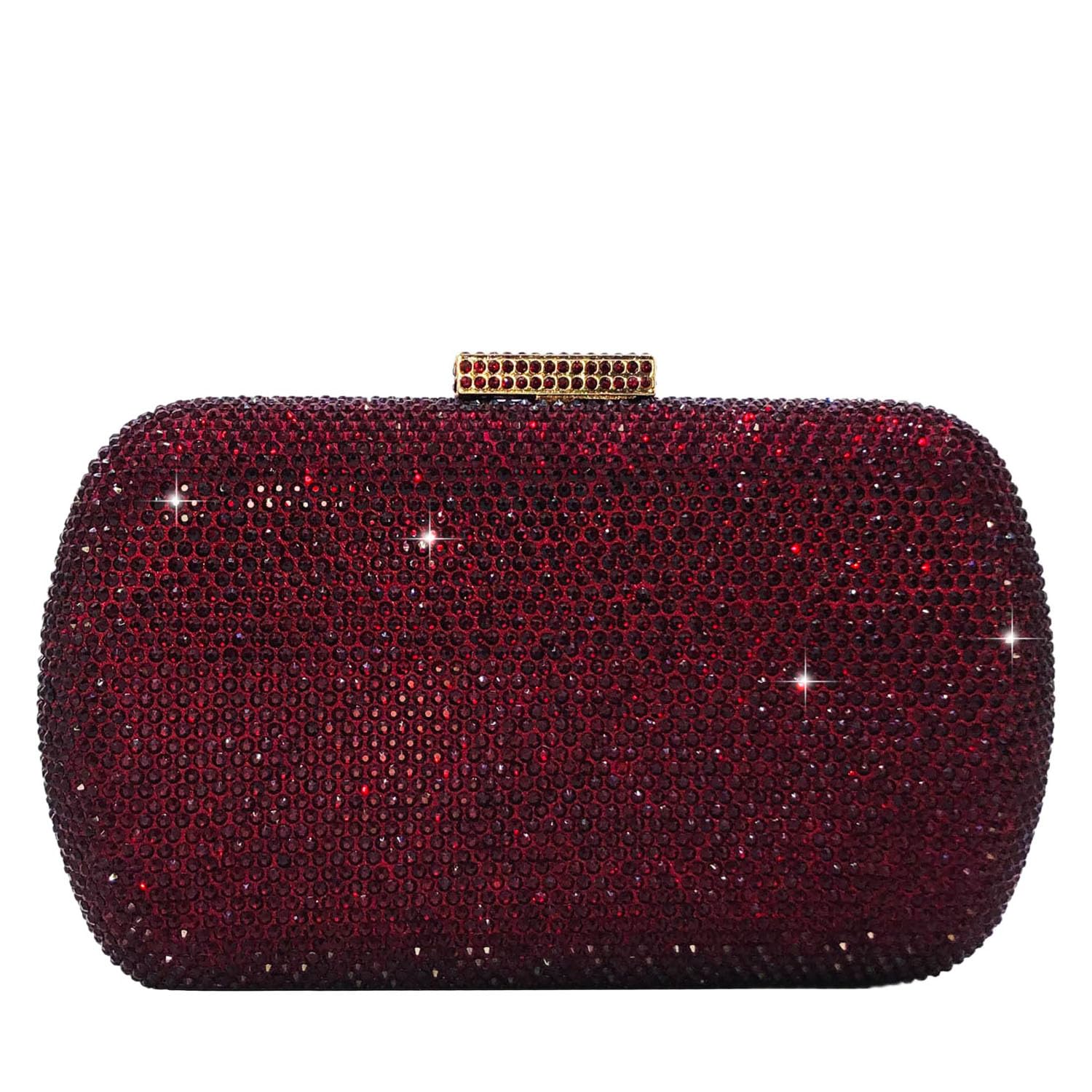 Boutique De FGG Mini bolso de mano de diamantes de imitación, bolsos de noche y bolsos de mano para mujer, bolso de mano de cristal, bolsos de mano de boda