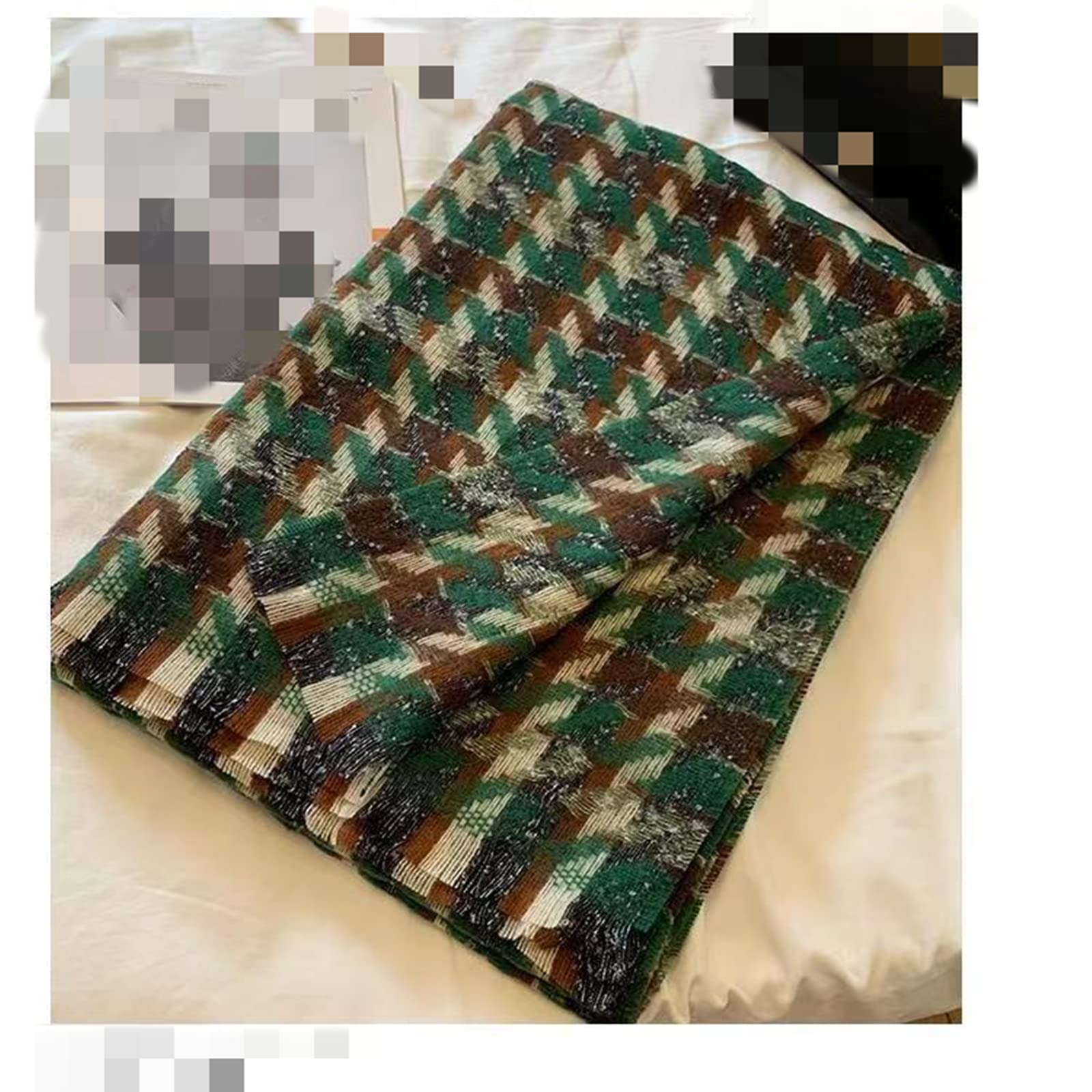 MOGSA Bufandas Mujer Bufanda Otoño e Invierno Chal Doble Uso Cálido Bufanda Caqui, Talla Única