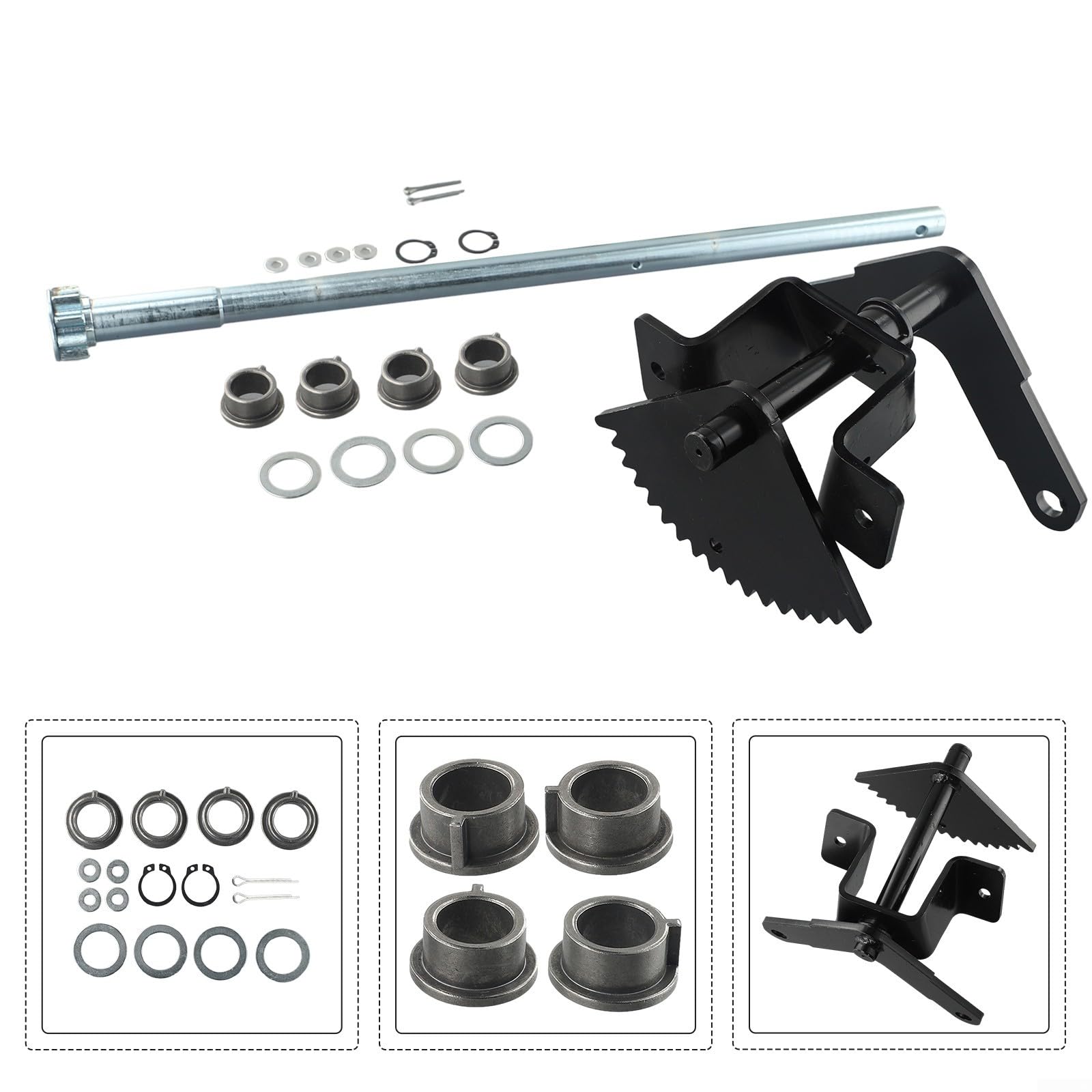 Ingranaggio di sterzo con albero per John-Deere modelli compatibili LT133 LT150 LT155 LT160 LT166 LT170 AM122732 Parte di ricambio per tosaerba in metallo