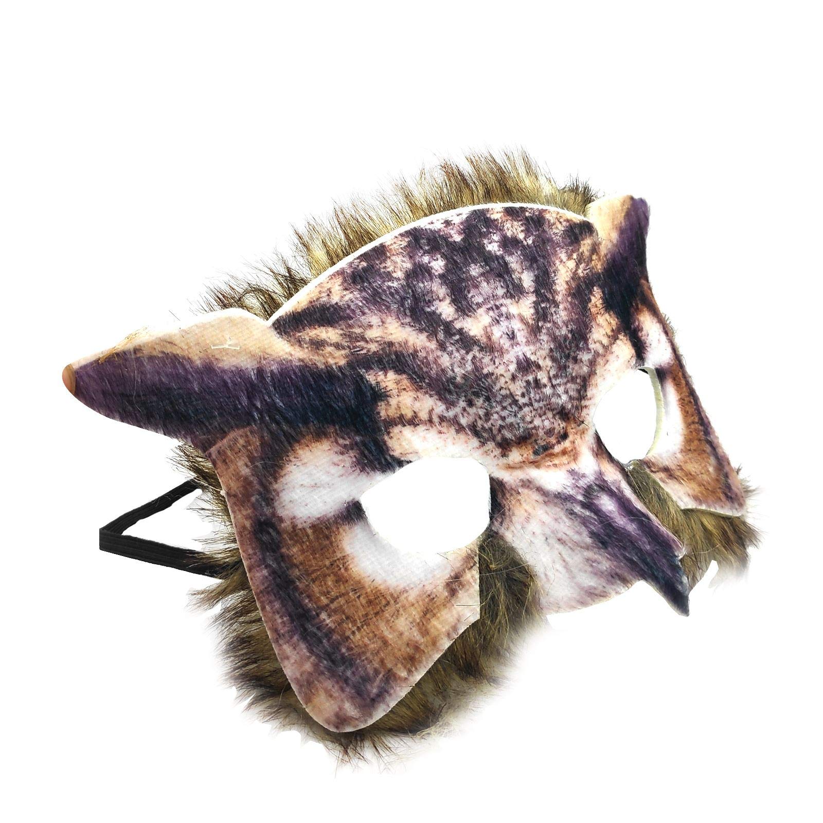 Adults Kids Realistic Fake Fur Wise Tawny Owl Pussycat Face Mask Book Week Carnival