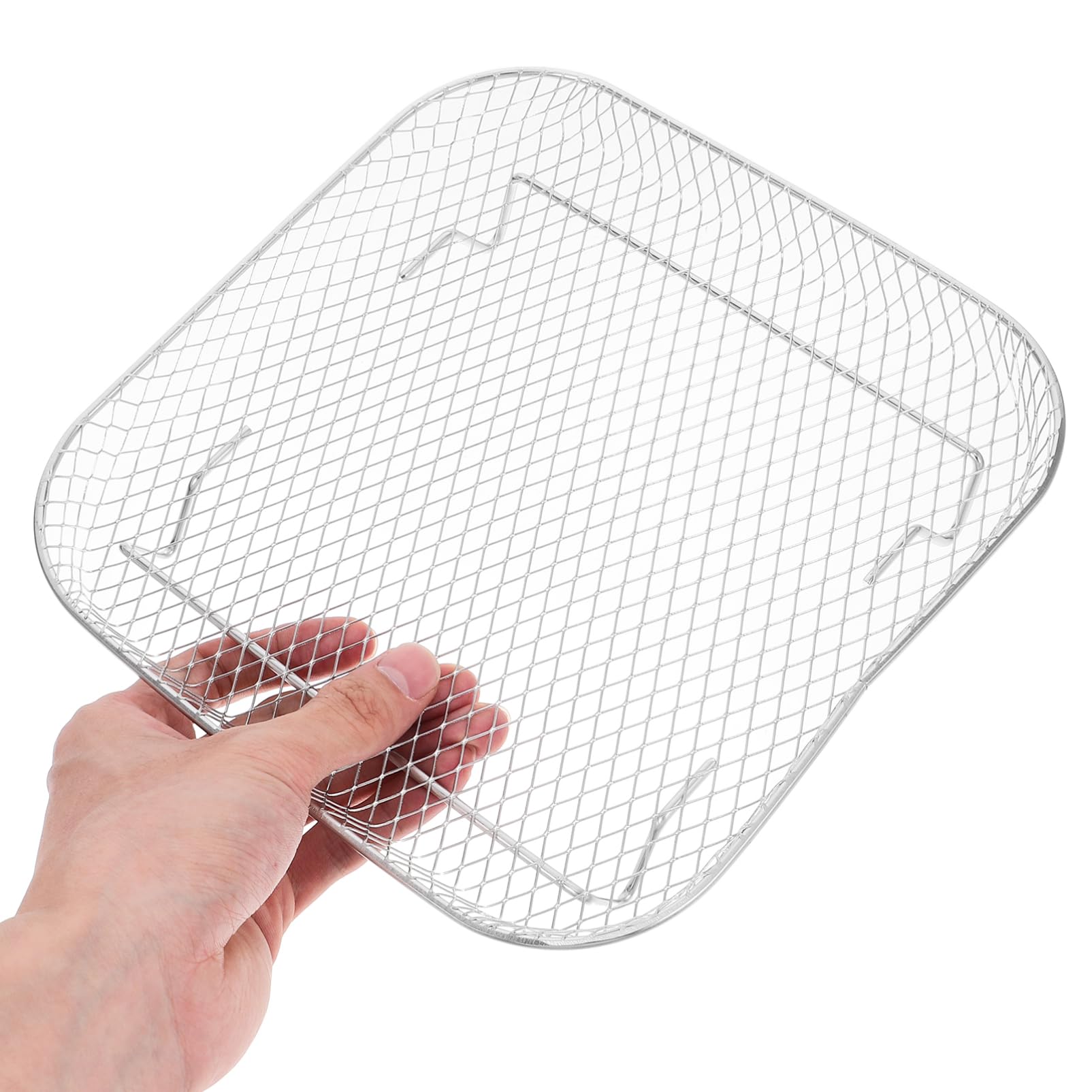 Set 3 Griglie Quadrate in Acciaio Inox per Friggitrice ad Aria