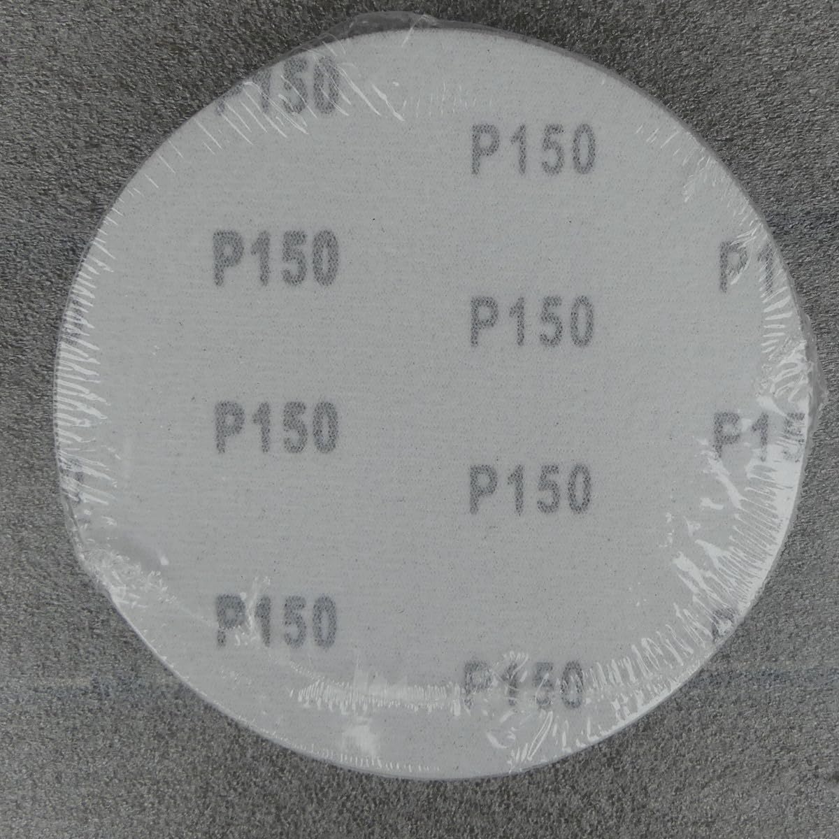 25 unidades de discos abrasivos de 150 mm de diámetro, sin agujeros, grano P150, lijadora excéntrica, lijadora de cuello largo de Bohrfux