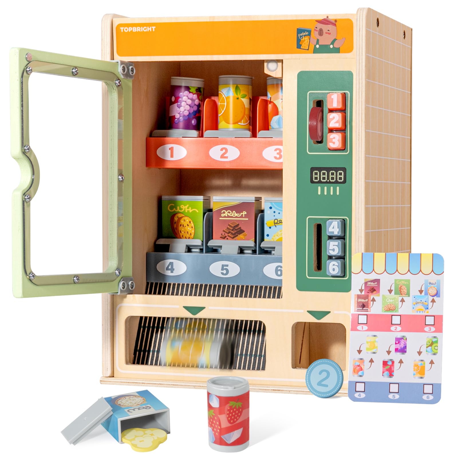 TOP BRIGHT Verkaufsautomat ab 3 Jahre, Spielautomat Kinder Küchenset