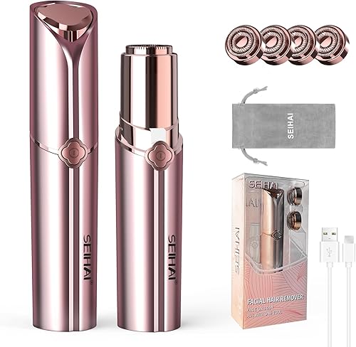 Vista 17 de Depilación facial para mujeres, dispositivo de depilación, afeitadoras faciales para mujeres, productos de cuidado personal/removedor de vello