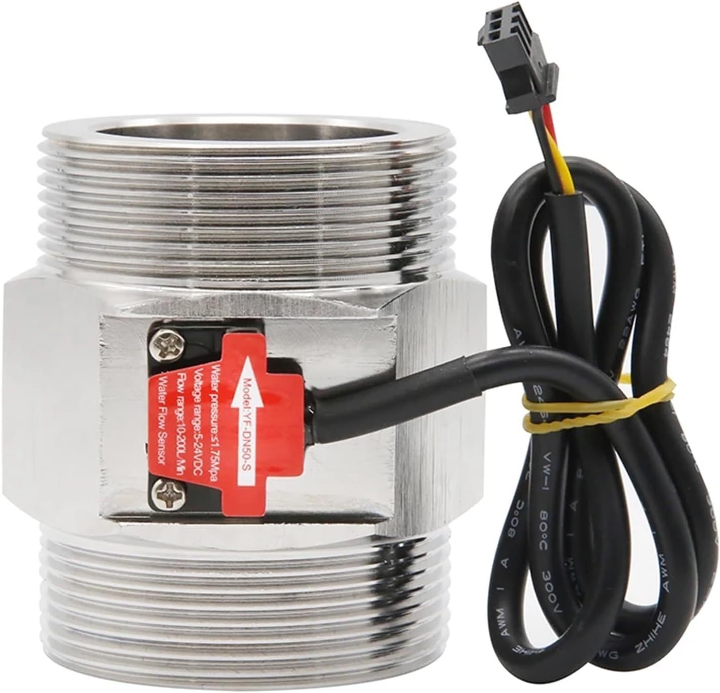 2" DC 5-18V Water Flow Sensor 304 Stainless Steel Flow Sensor Water Control Liquid Sensor Switch