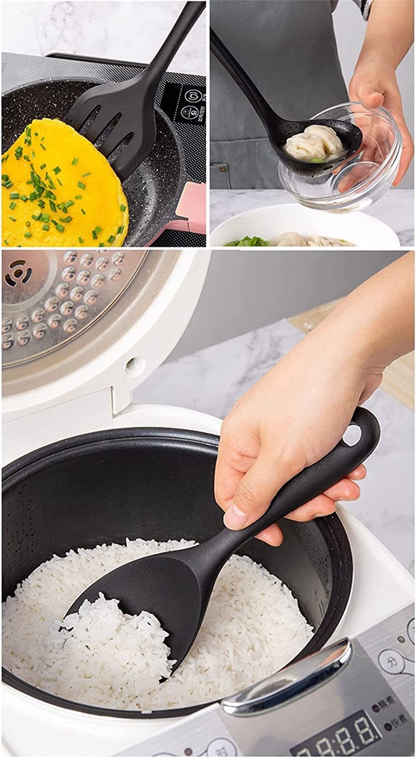 Küchenutensilien Set, Küchenhelfer Set, Kochen Geschirr Werkzeug Silikon Utensilien Set Antihaft-Kochgeschirr Pfannenwender Schneebesen Schaufel
