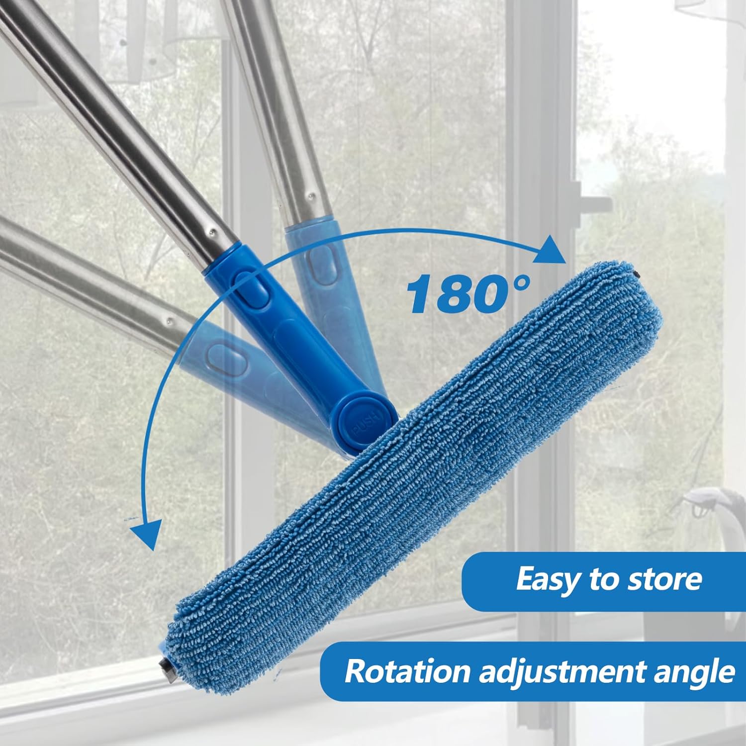 Profal Window Squeee, 1 Window Cleaner with Long Stainl Steel