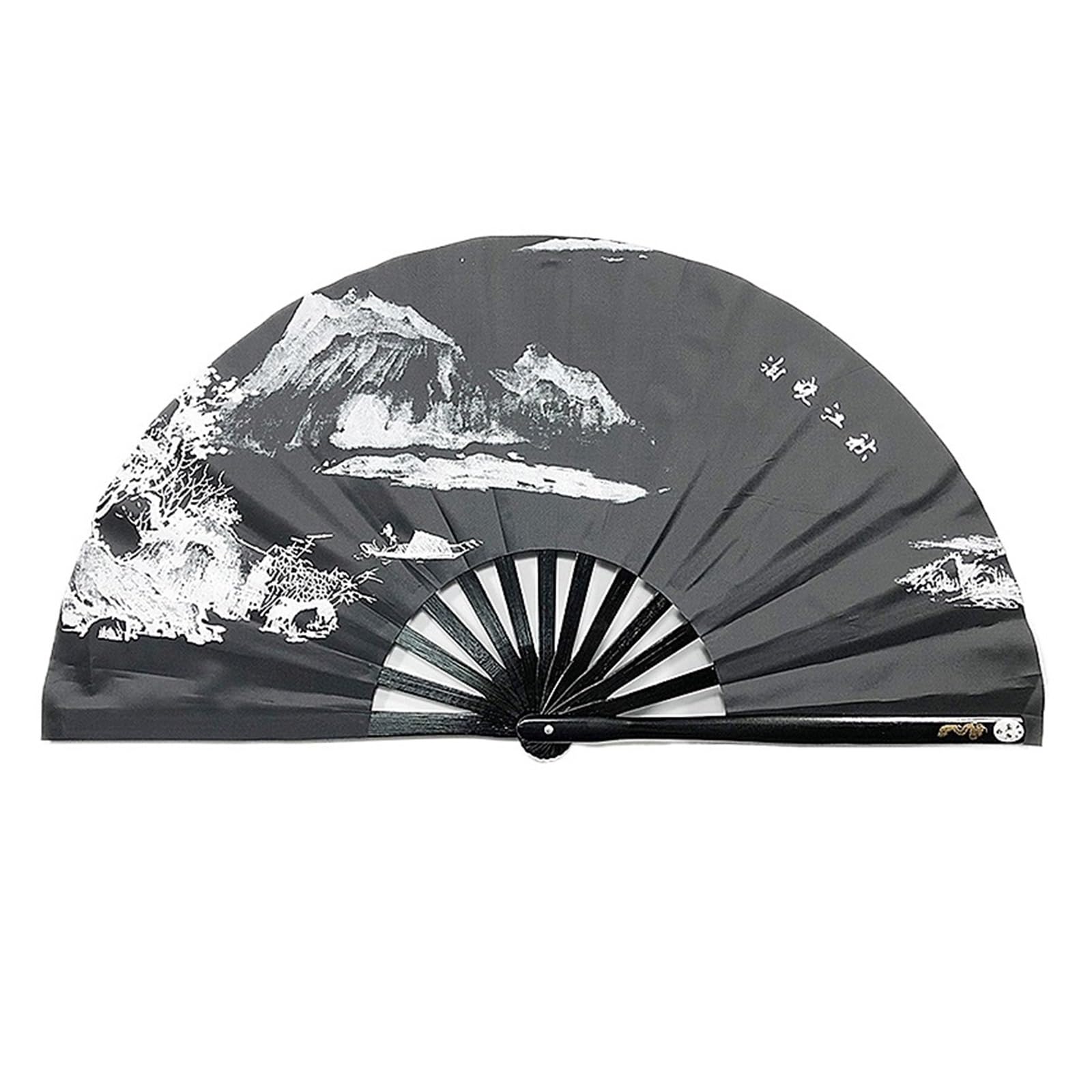 Tai Chi Fan Ink Landscape Tai Chi Kung Fu Fan Performance With for Fitness(Color 03)