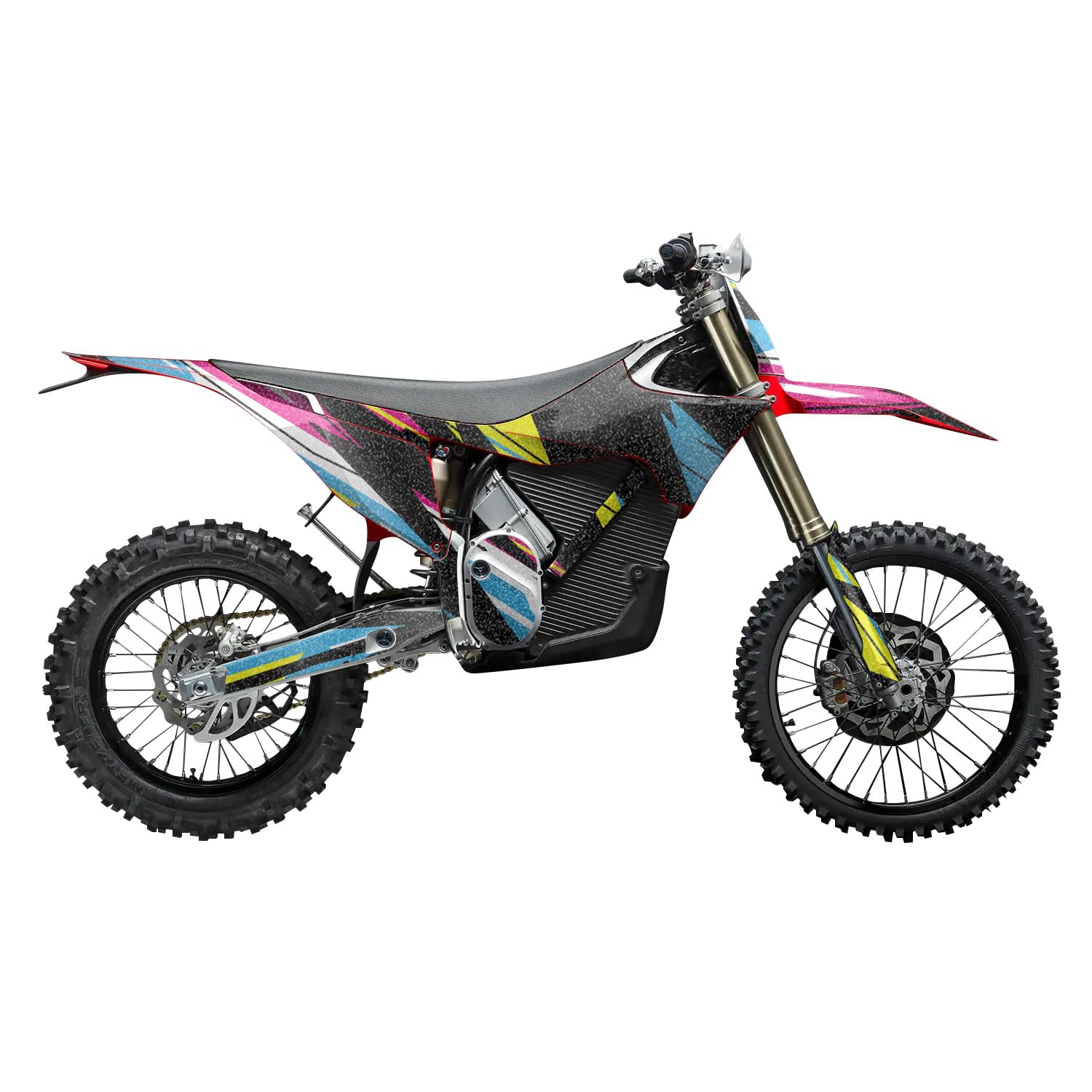 Glossy Glitter Stark Varg MX 2023-2025 Graphics Kit Wrap - Shatter Glitch - Varg MX Skin - Premium 3M Vinyl Protective Wrap Decal Cover - Easy to Apply | Crafted in The USA by MightySkins