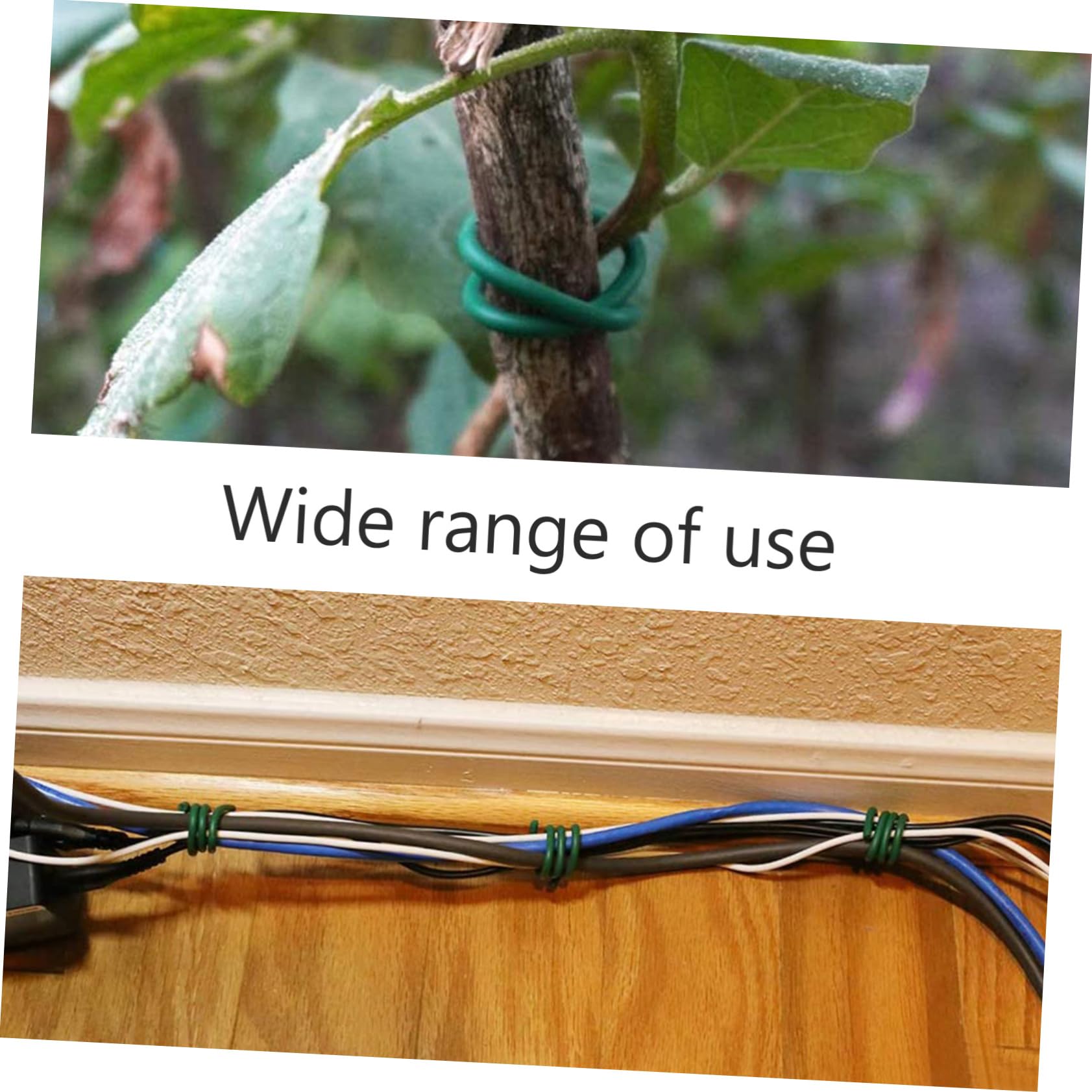 Filo da Giardino Riutilizzabile per Piante Rampicanti, Fissaggio di Rami e Viti, TPR Ferro, Verde, per Casa e Fioristi