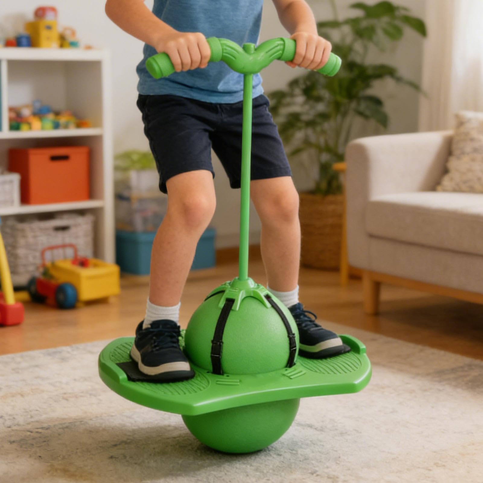 Pogo Ball - Balón hinchable para niños y adultos, entrenamiento de coordinación y equilibrio, para interior y exterior