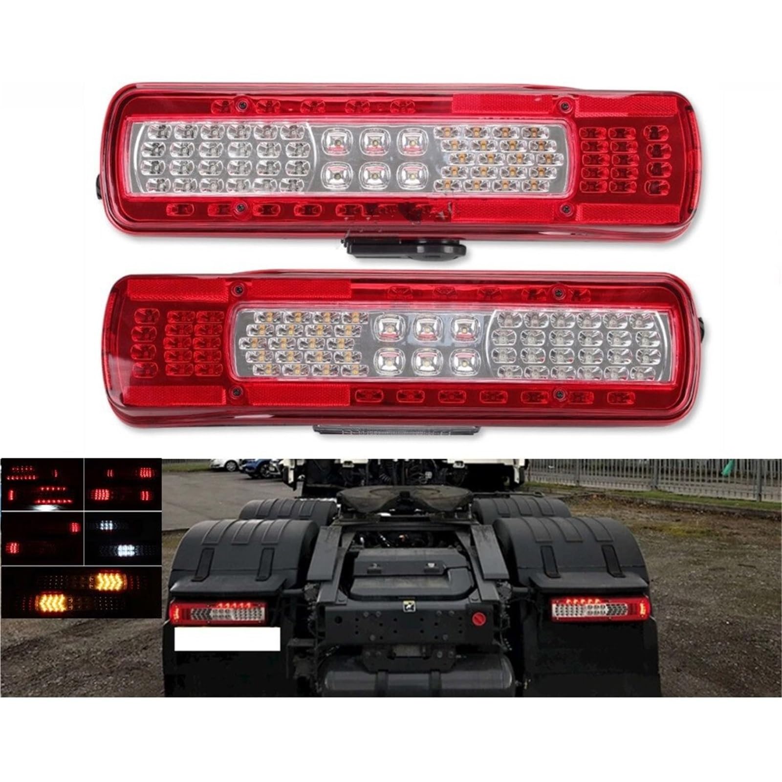 Lampa tylna zespolona Halogen światła Tylne światła LED do Volvo FH FM z brzęczykiem tylny kierunkowskaz stop hamulec światło przeciwmgielne światło cofania światło ostrzegawcze(Left and Right)