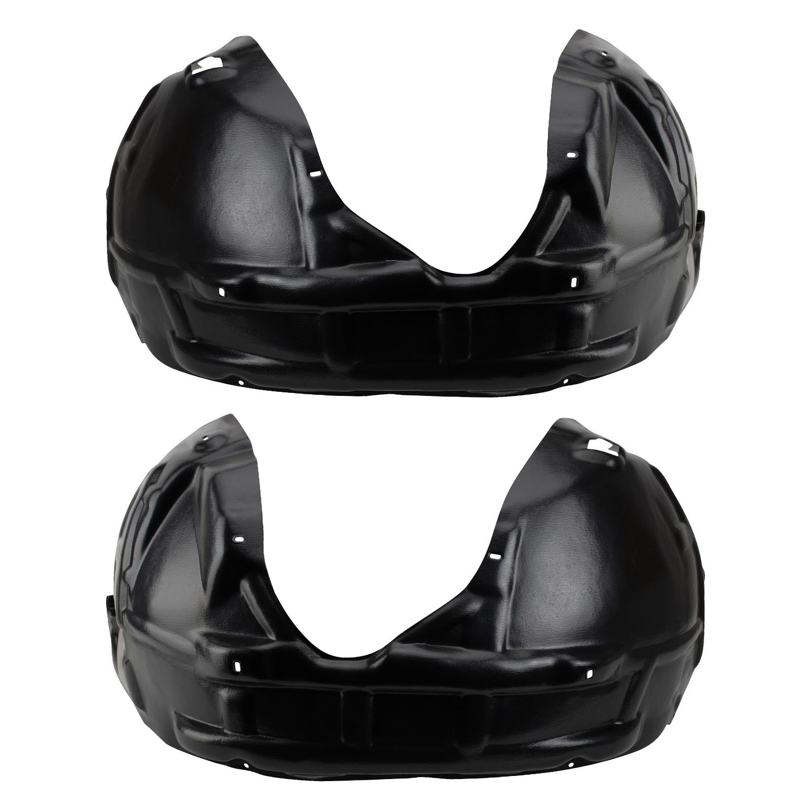 TRQ Front Driver and Passenger Side Inner Fender Liner Set | For 2008-2014 Dodge Challenger