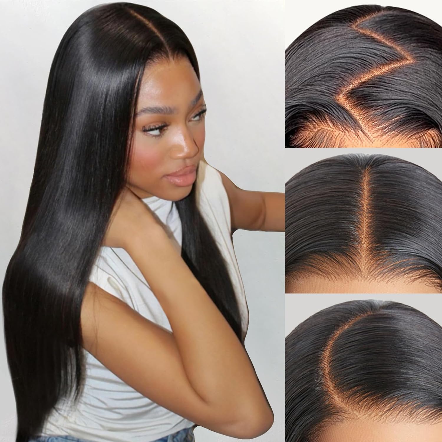 13x6 Lace Front Human Hair Wig, 180 Density, HD Lace Frontal Wig, Pre-Plucked Glueless Wigs, 28inch