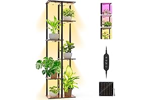 6-Tier Indoor Plant Tower with Grow Lights