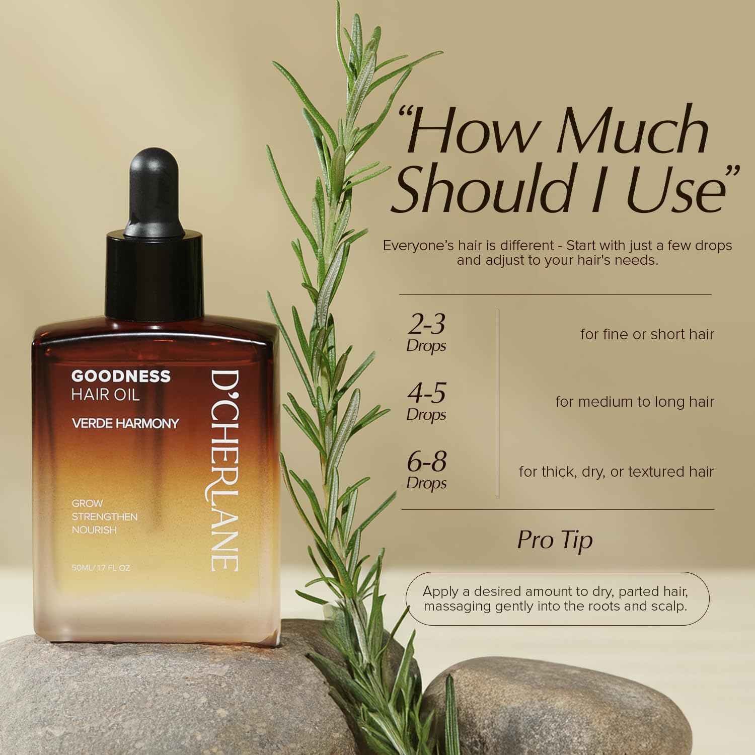 Aceite para el cabello Goodness - Tratamiento para el crecimiento del cabello y el cuero cabelludo profundo con aceites de romero, argán, ricino y coco para todo tipo de cabello - Verde 8